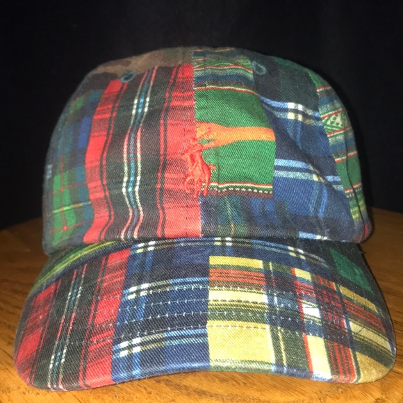 nwot rainbow polo RL flannel dad hat - Picture 2 of 5